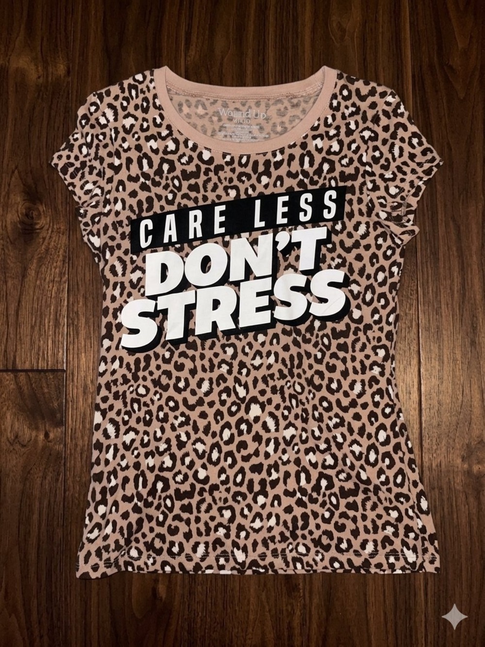 Wound Up Pink Leopard Print Tee with Bold Graphic